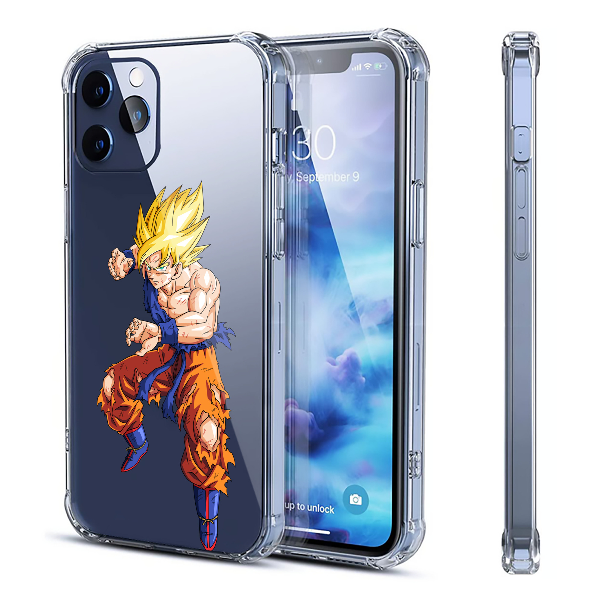 （画像用） ドラゴンボール 孫悟空（そん ごくう）Son Goku カカロット DRAGON BALL Kakarotto 【iPhone 12シリーズ対応】透明スマホケース（クリアソフトケース）